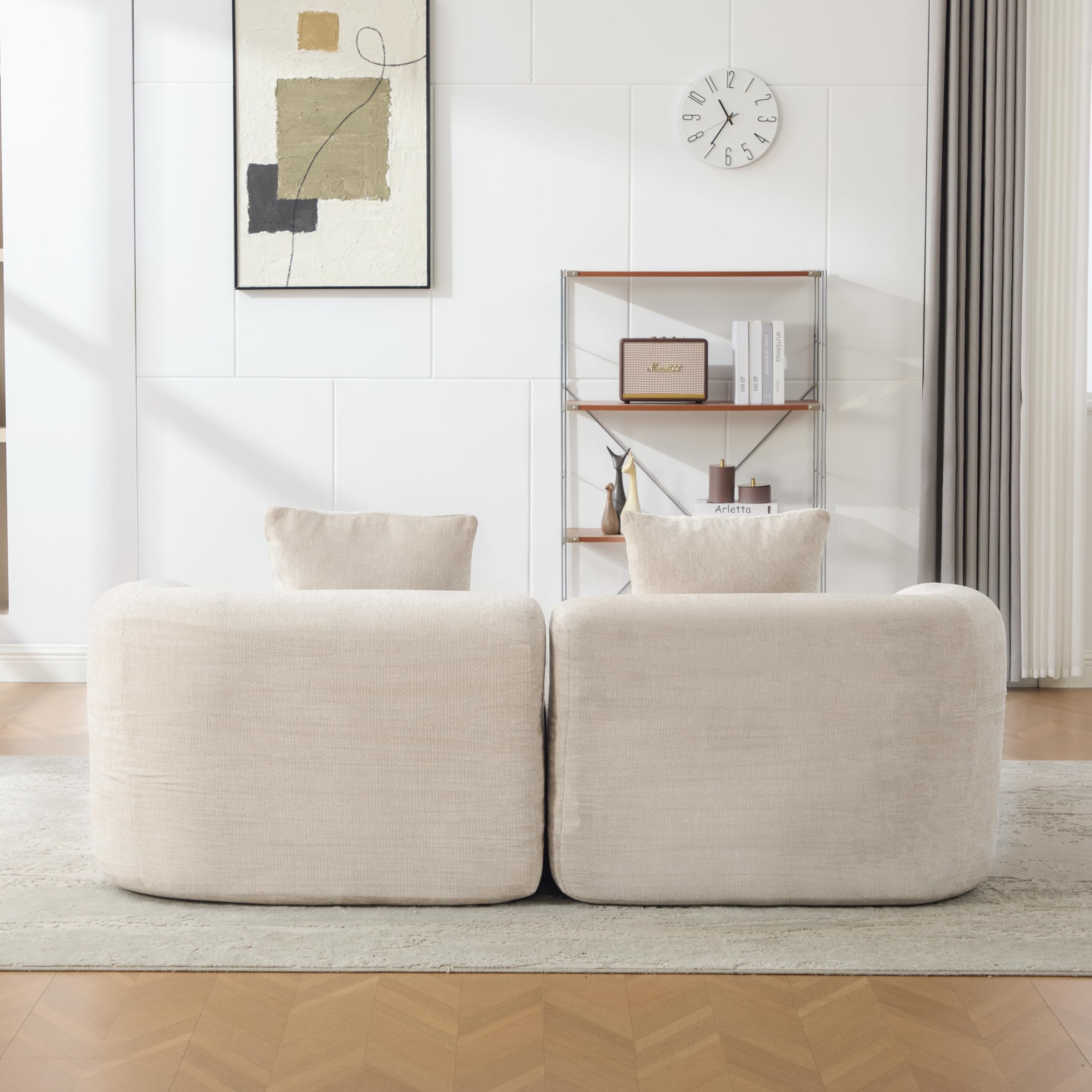 Generisch Sofá modular de chenilla de compresión, color beige, suave para el hogar