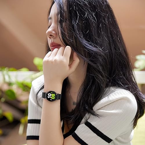 Miniatura 6 de BeautyFurlife Paquete de 3 correas de reloj elásticas trenzadas de 0.78 pulgadas compatibles con Galaxy Watch 654 de 1.575 pulgadas, 1.732 pulgadas,