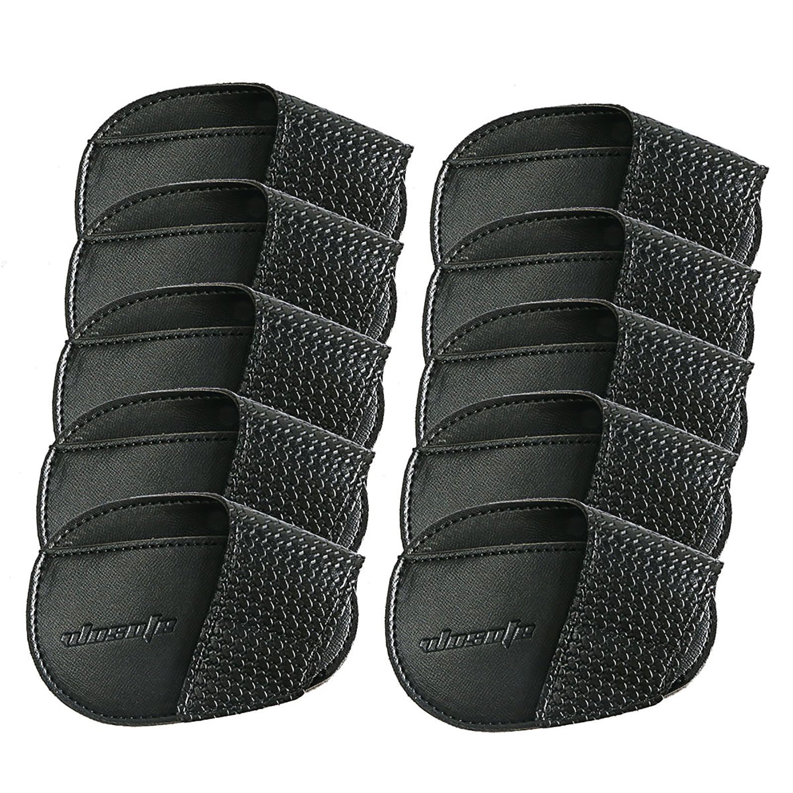 10 Teile/Satz Golf Eisen Headcover Verdicken PU Leder Wasserdicht Club Head Cover Golf Ausrüstung Zubehör,Black
