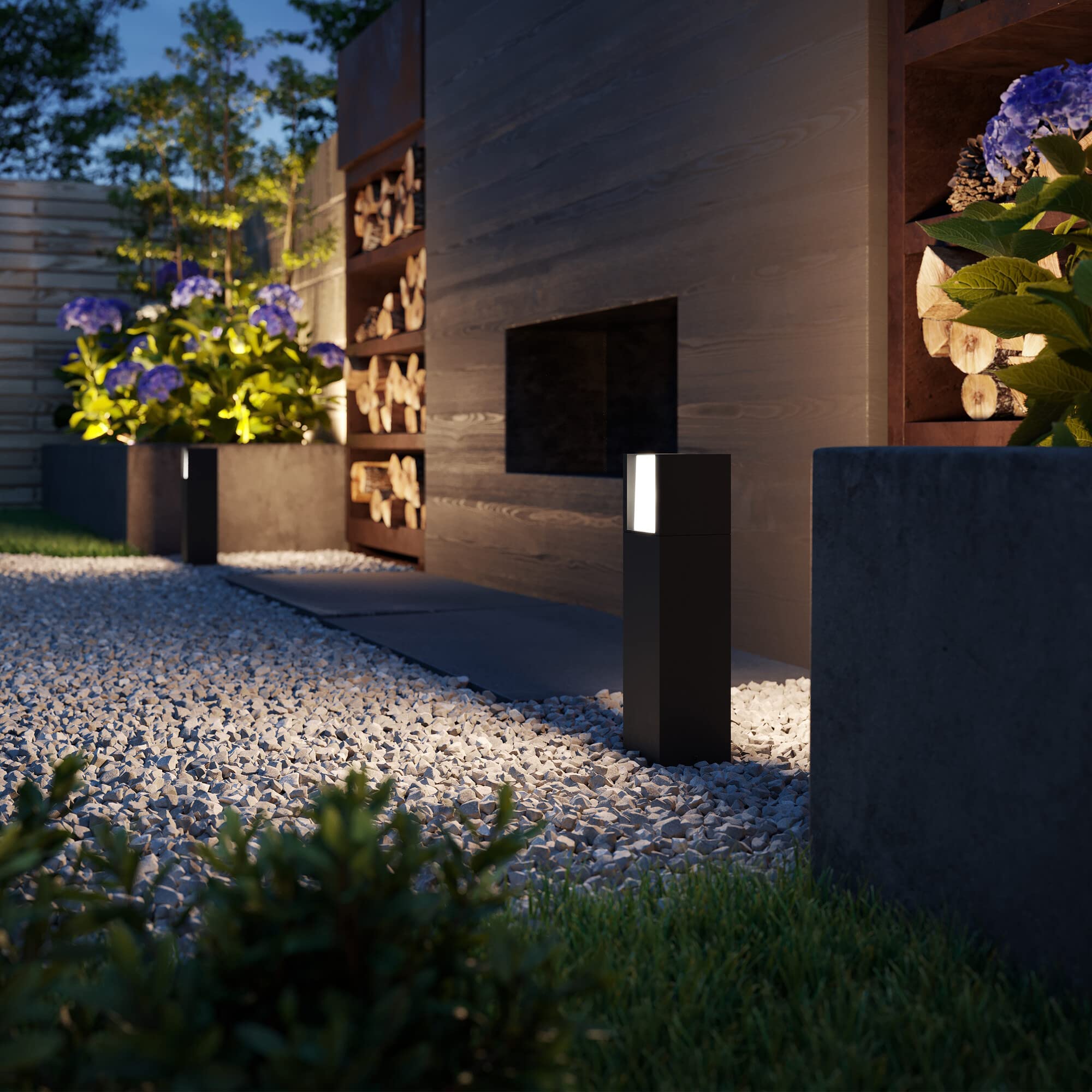 Philips borne extérieure LED basse tension Garden Link, 24W, IP44, éclairage blanc chaud 2700K, anthracite