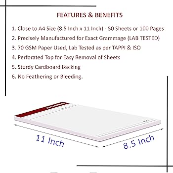 専用ページ　メモ帳2点 Amazon.co.jp: PG Creations 罫線なしメモ帳 A4サイズ 8.5x11