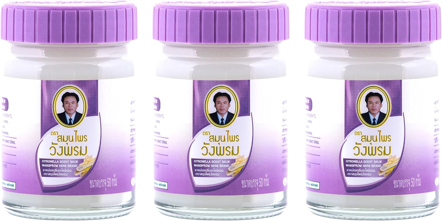 Wang Prom Herbal Balm 50g (Pack of 3) (Purple) : Beauty & Personal Care