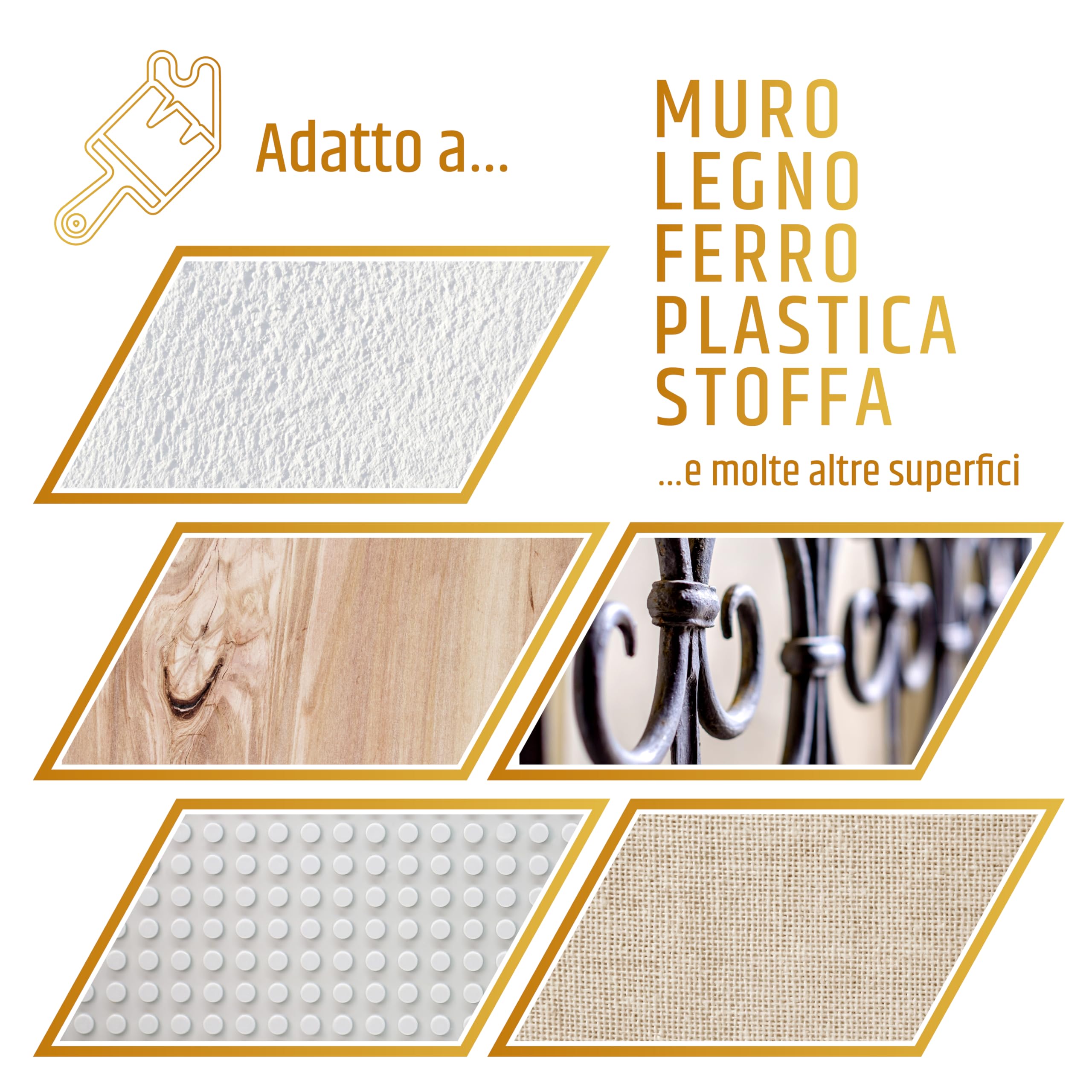 Pennellificio 2000 Paint Brush - 50mm Wood Handle, Universal For Walls, Wood, Iron, Made In Italy