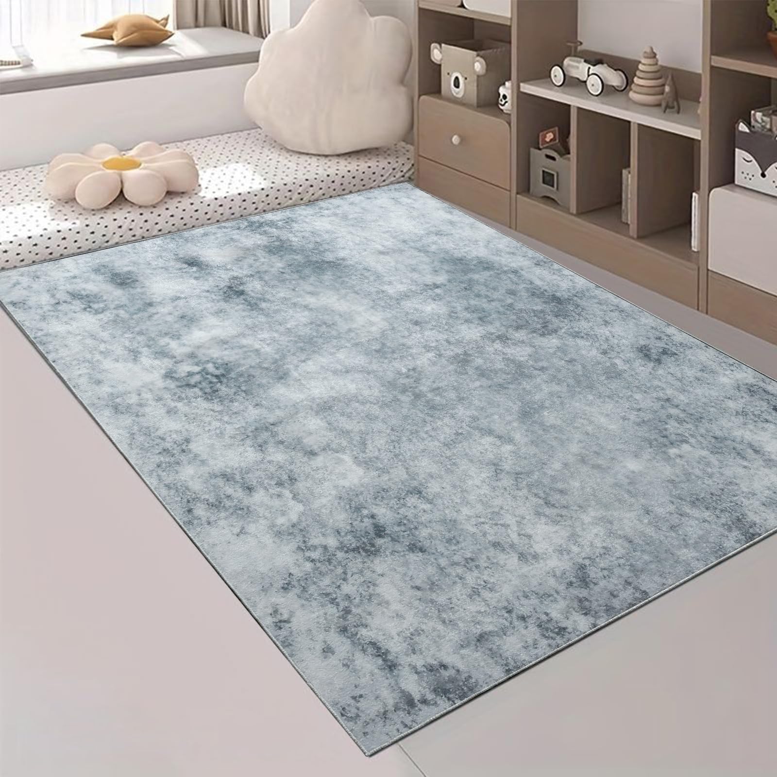 Tinyboy-hbq Tappeto Soggiorno Tappeti Moderni Astratti Tappeti Camera da Letto Tappeti per la Casa Grigio Tappeto Salotto Tappeti Grandi Tappeti a Pelo Corto (Astratto Grigio Bianco/Multi, 80*120cm)
