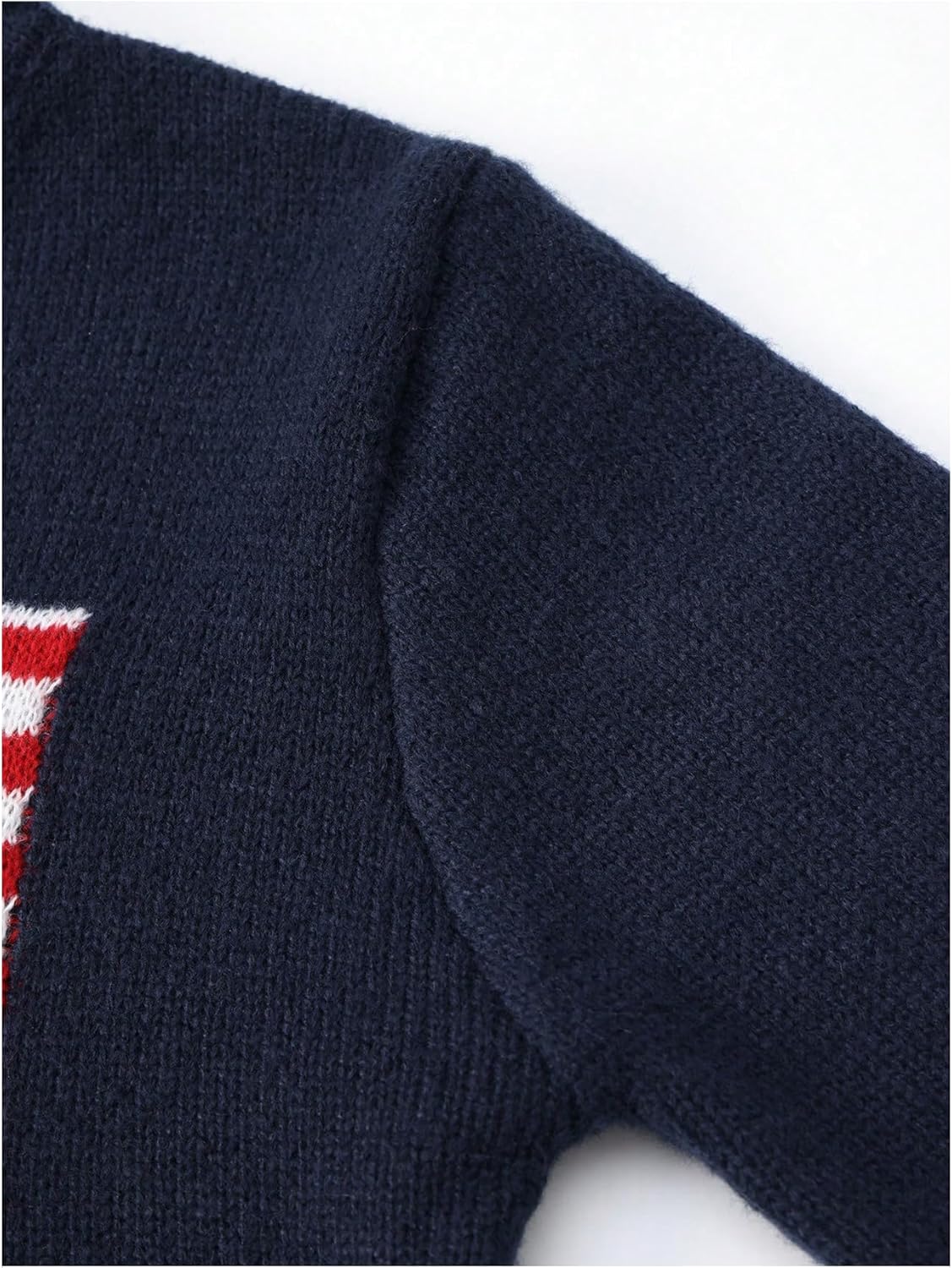 GORGLITTER Girl's American Flag Graphic Sweater Crewneck Long Sleeve Knit Pullover Tops - Image 4