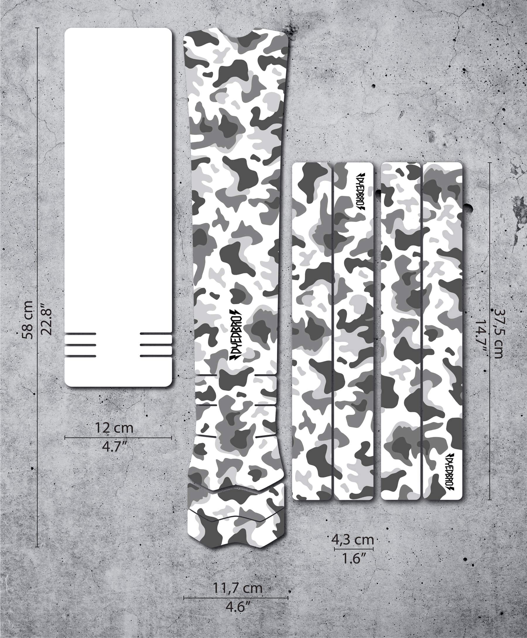 Dyedbro Film de protection pour cadre VTT électrique Blanc