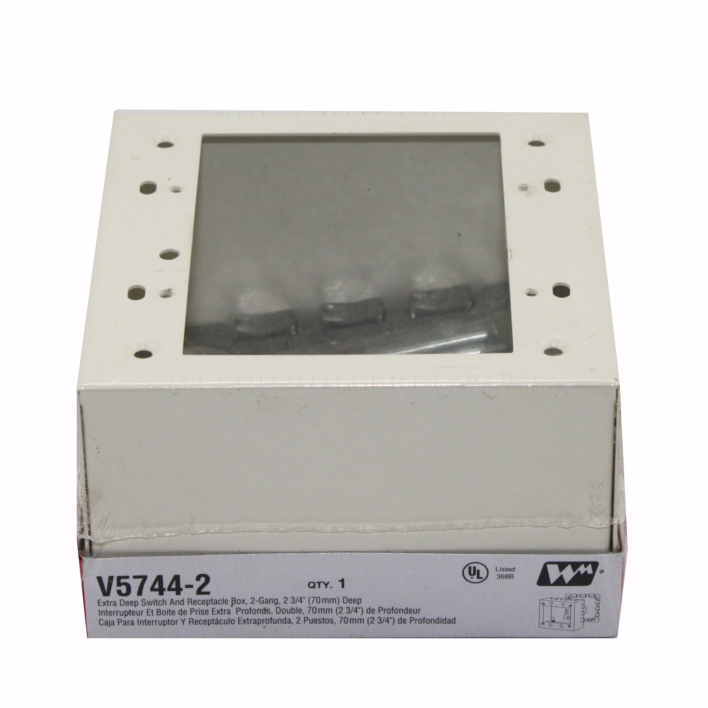 Amazon.com: Wiremold V5744-2 STL Extra DEEP DEV Box 2G Ivory