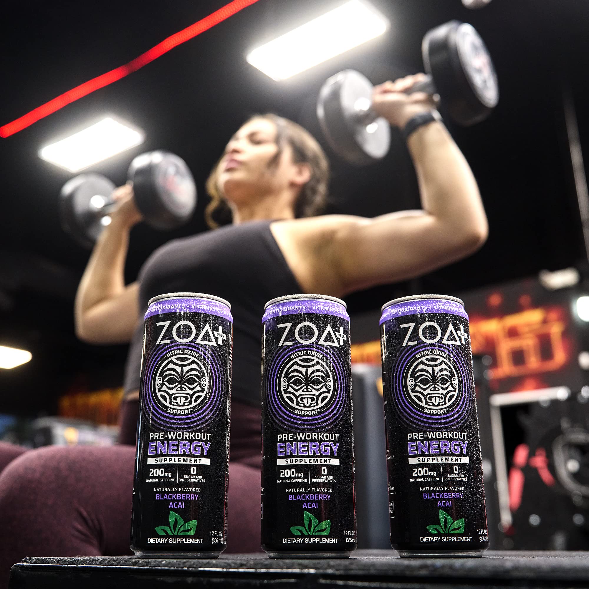 ZOA Plus SugarFree PreWorkout Drink, Ready To Drink