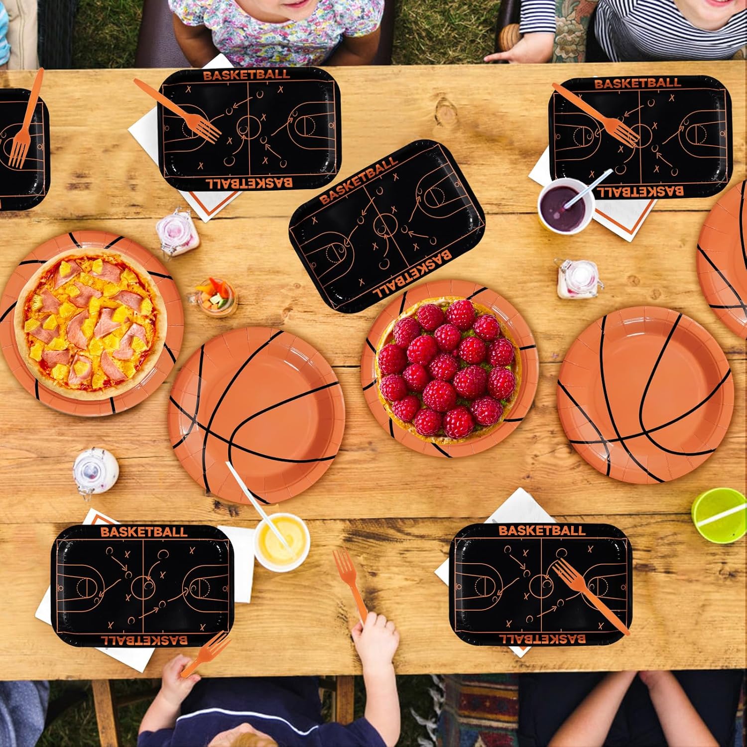 96Pcs Basketball Party Decorations Orange White Black Basketball Plates and Napkins Sports Theme Birthday Decorations Favors for Boys Sports Themed Birthday Baby Shower Party Supplies Serves 24 - Image 7