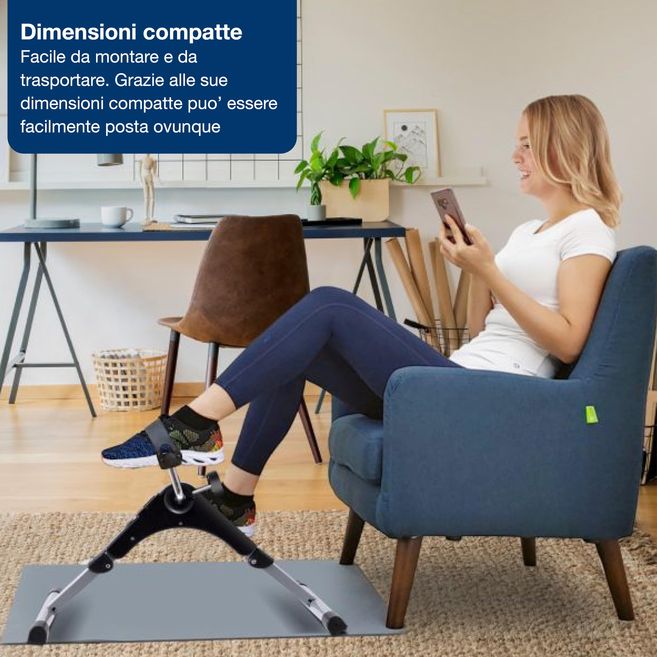GIMA - Esercitatore a Pedale Pieghevole con Display, 43151