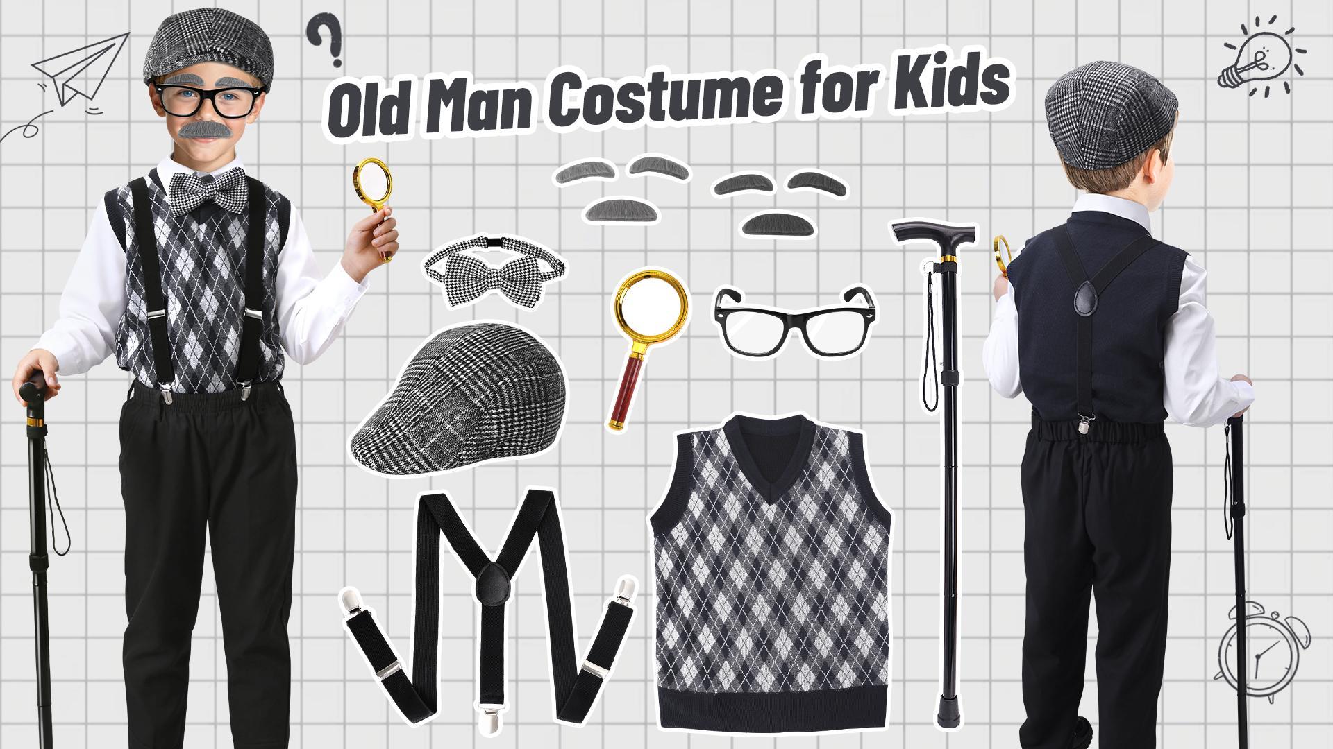 Disfraz de Abuelo para Niños CONGRU Talla Mediana miniatura 7