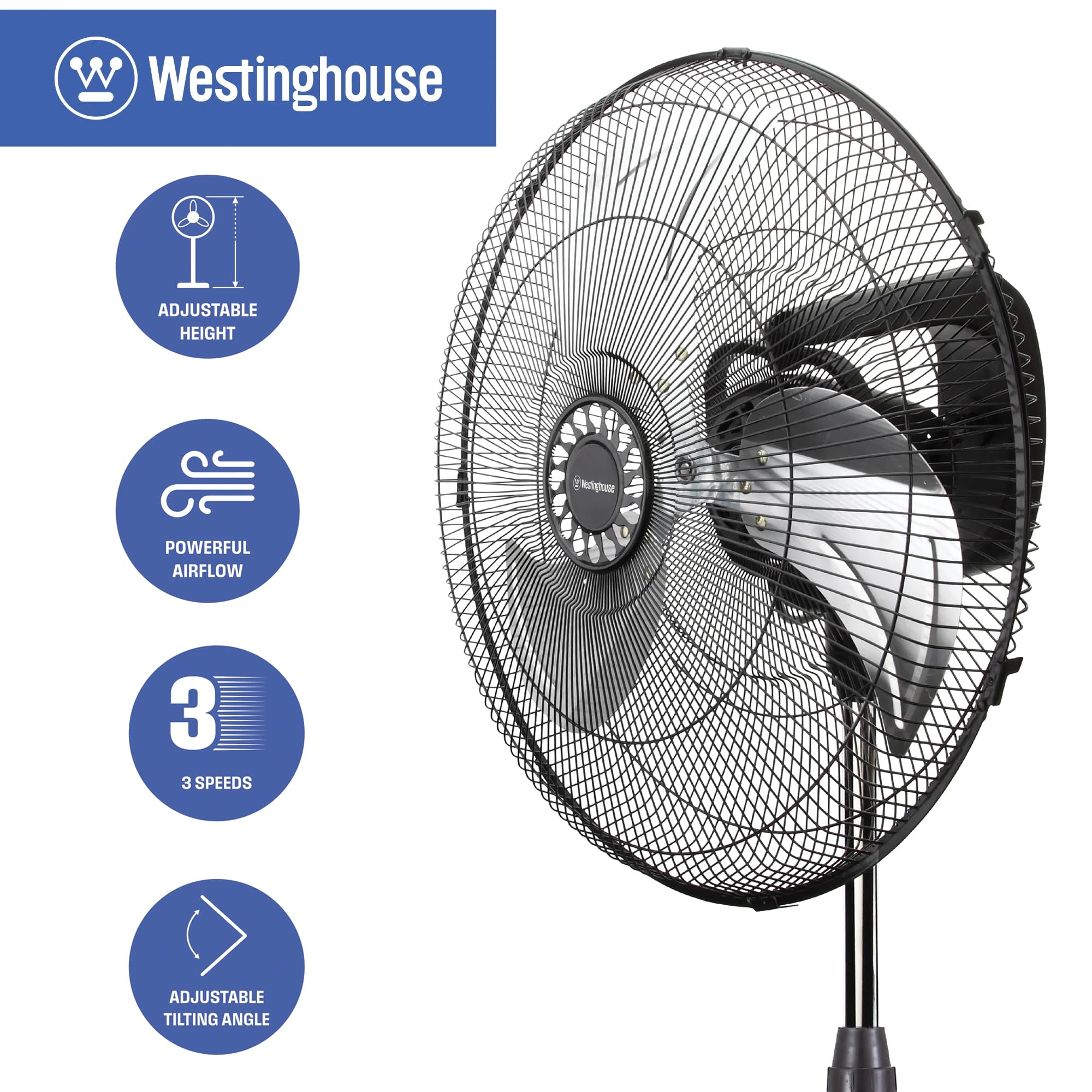 ジャンク品　WESTINGHOUSE 扇風機 モデル No. 18 Amazon.com: Westinghouse 18-Inch Oscillating Stand Fan - 3