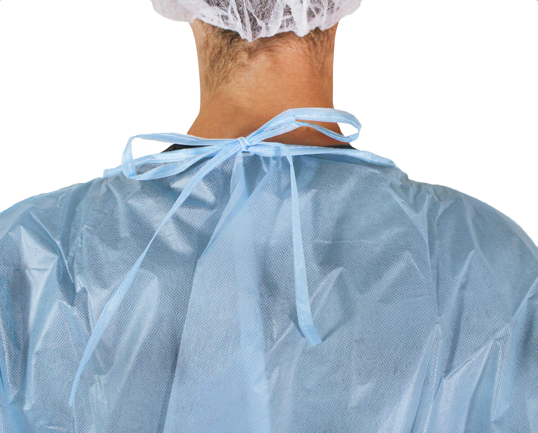 Medi-Inn - Camice di protezione in PP con polsini in maglia | non sterile anti-infezione con rivestimento completo in PE | 139 x 139 cm, blu, 100 pezzi