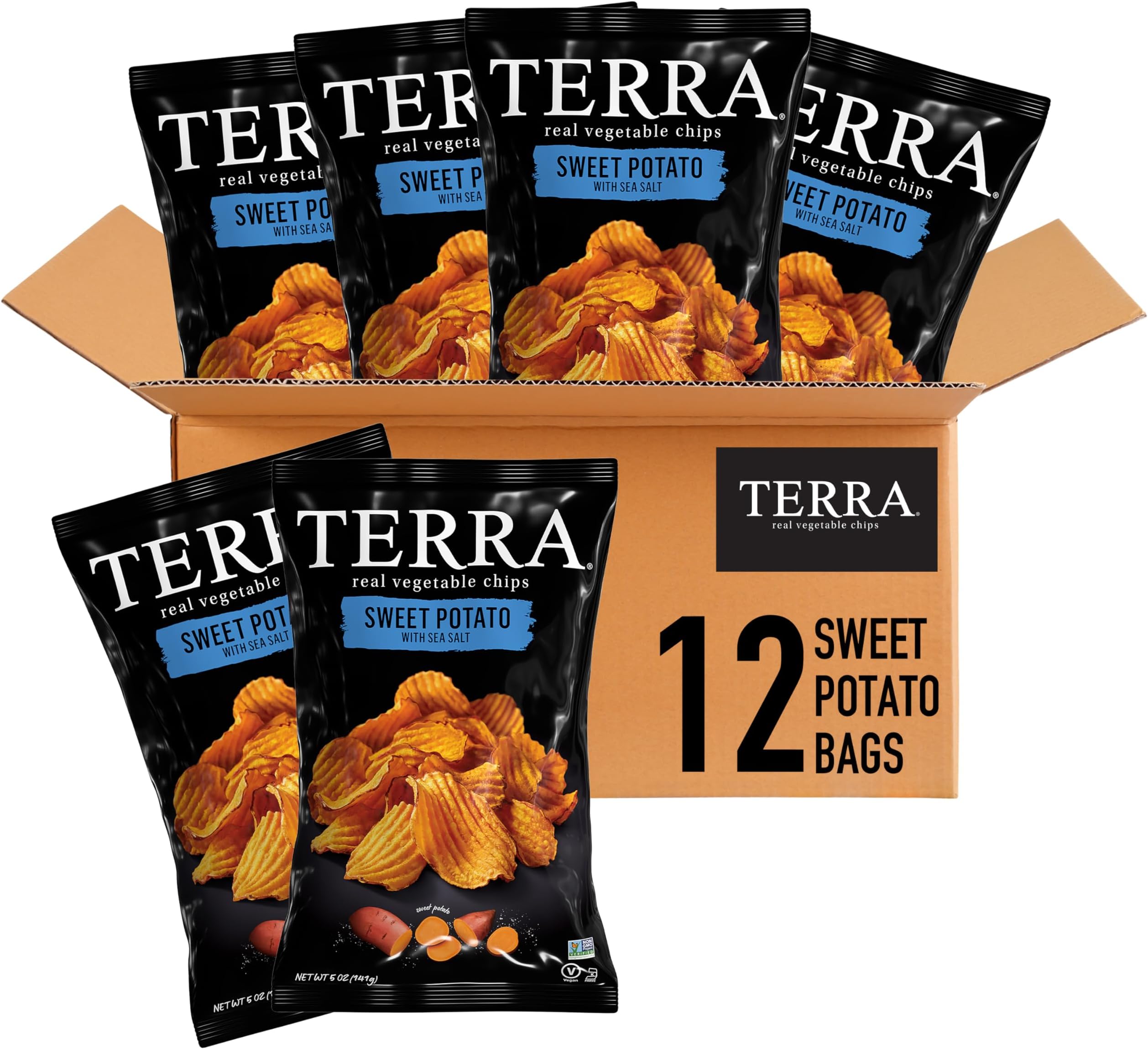 Vegetable Chips, Sweet Potato with Sea Salt, 5 oz. (Pack of 12)