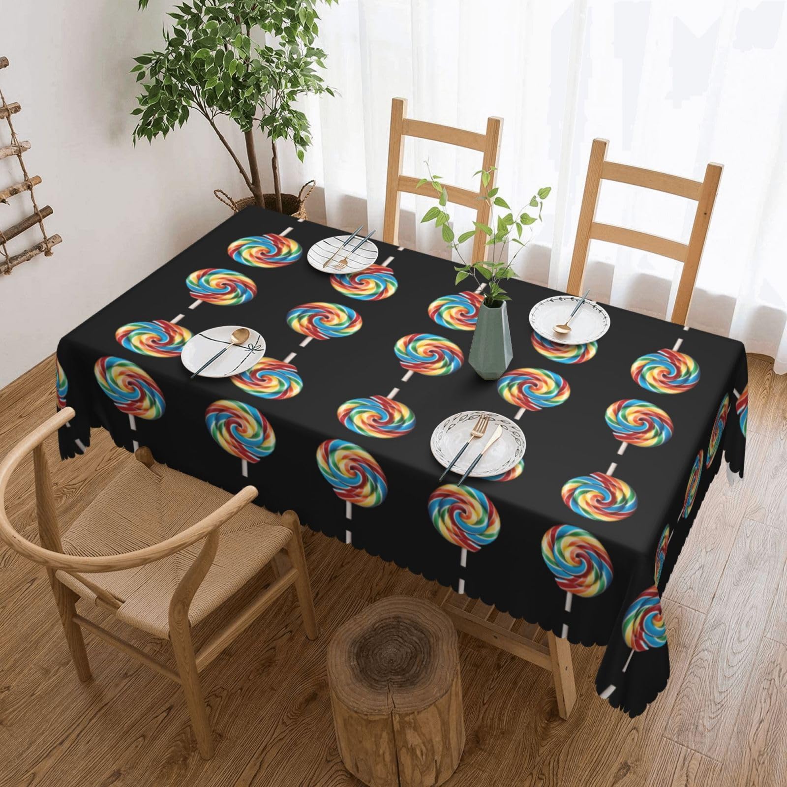 MROWYC lollipop Printed tablecloths are suitable for hotels, picnics, and parties, and can effectively protect the tabletop