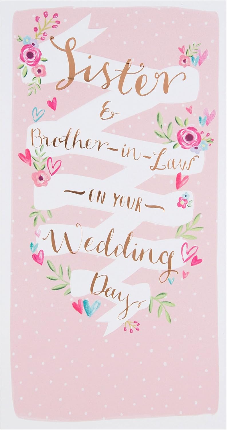 Hallmark Sister and Brother in Law Wedding Card Love Lots - Medium