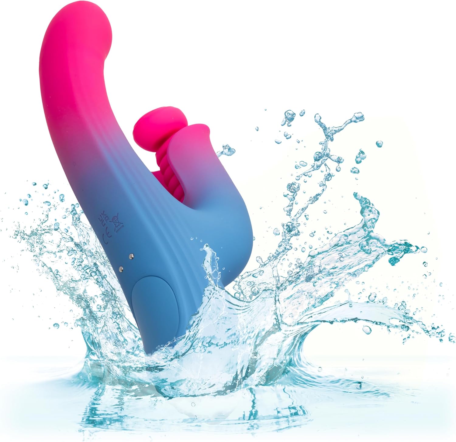 CalExotics Elation Thrusting Dual Stimulator, Rabbit Vibrator with 1000-Combinations of Vibration and Thrusting Action, Waterproof Silicone and Independently Operated Triple Motors SE-4374-25-3