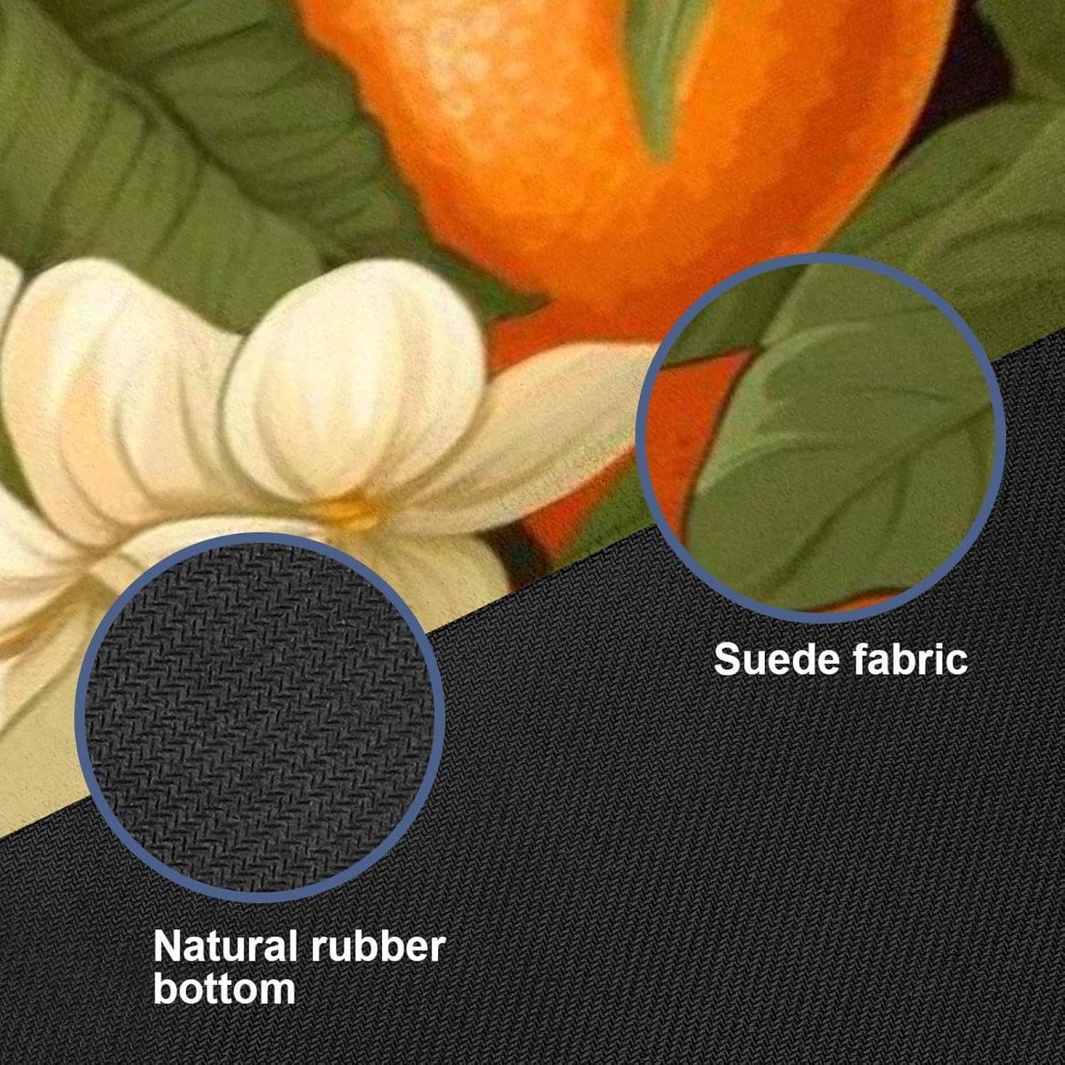 Yoga Towel, Orange Pattern Non Slip Sweat Absorbent Hot Yoga Mat Towel for Hot Yoga, Pilates and Fitness - 72.8" x 26.8"