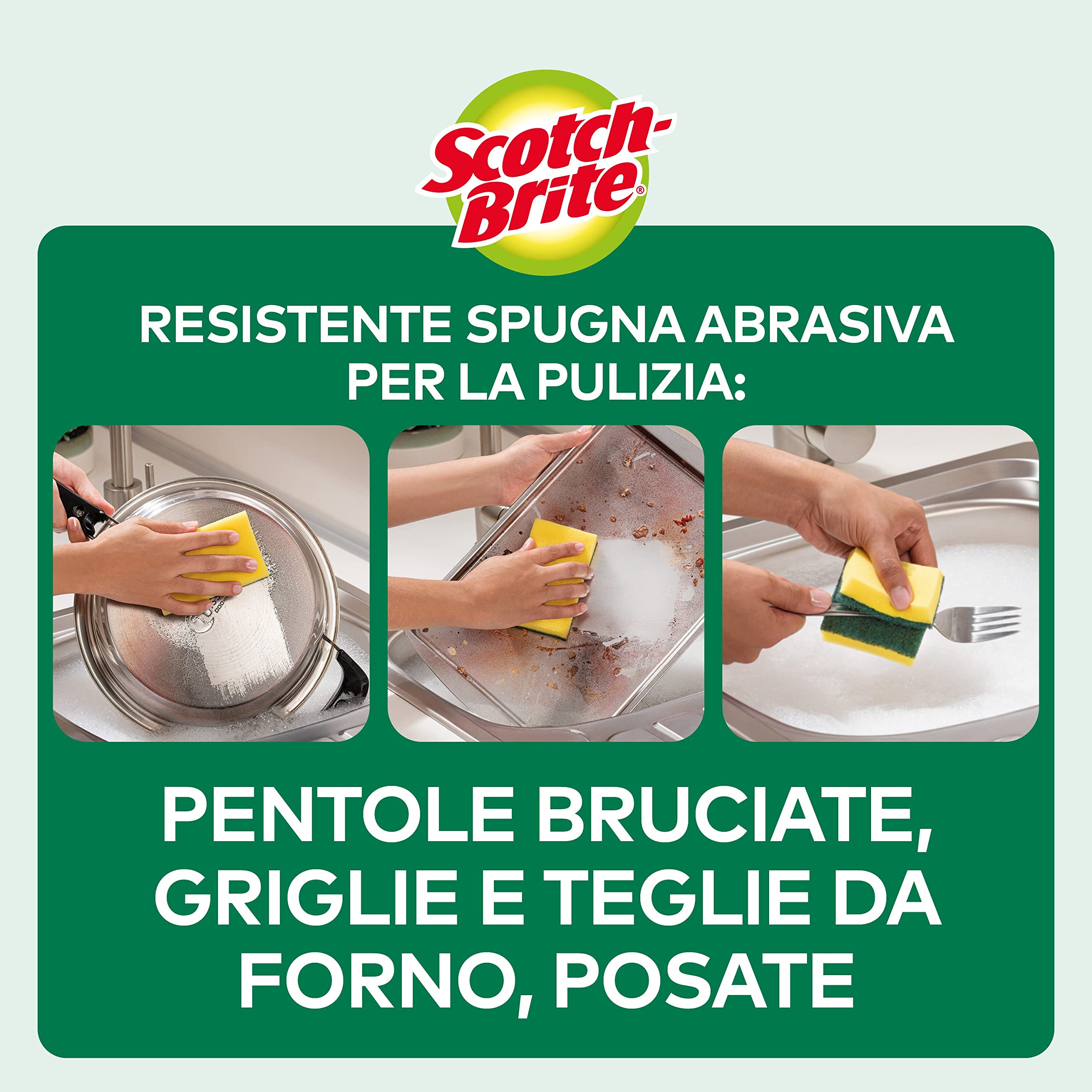 Scotch-Brite Spugna abrasiva Heavy Duty Classic, 20 pezzi
