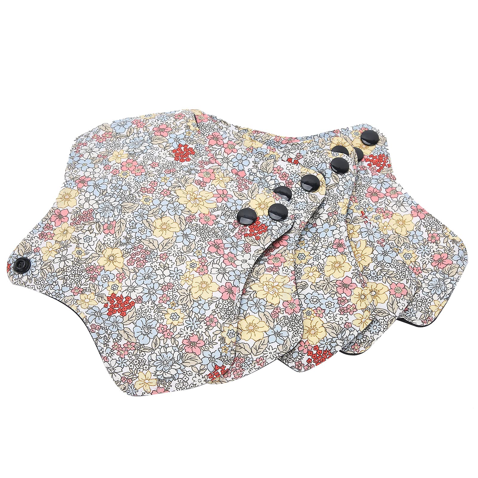 Servilletas sanitarias lavables y reutilizables, 5 servilletas sanitarias para mujeres, almohadillas de tela menstrual, servilletas sanitarias femeninas (M2611) (M)