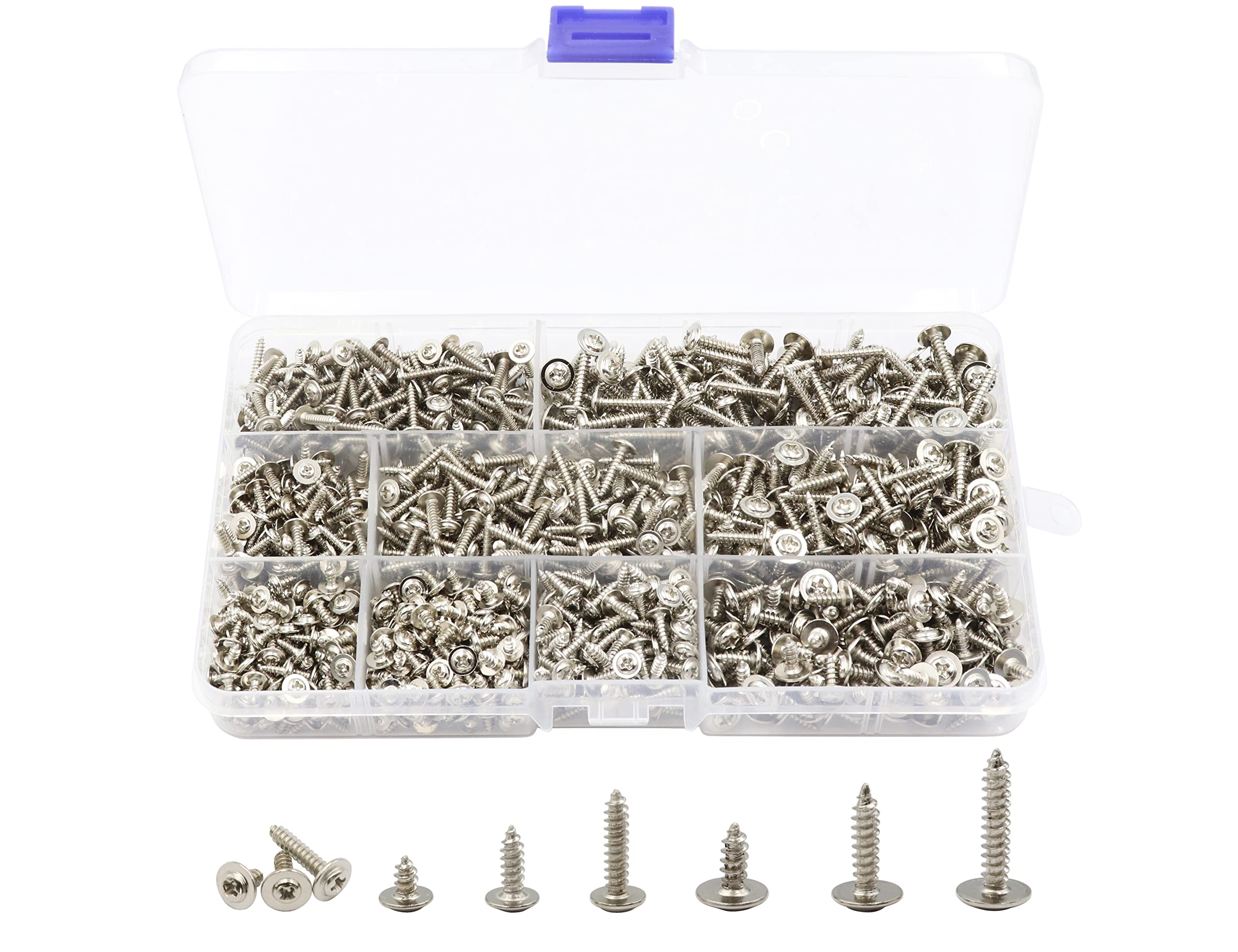 900pcs Self-Tapping Screws - Wood & Metal Assortment Kit -8