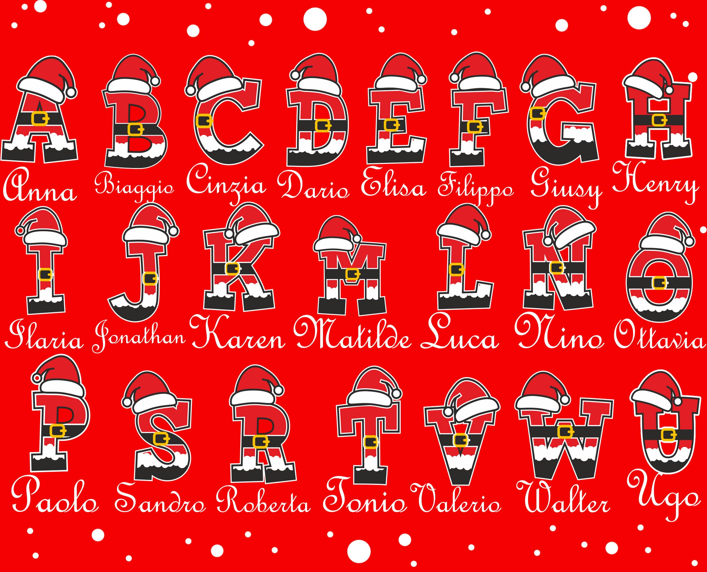 Felpe e Body Neonato Natale Maniche Lunghe Famiglia Nome e Iniziale Personalizzabili Padre Madre Bimbo Bimba Nomi Christmas Time Set Coordinato