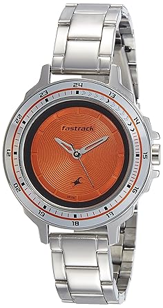 fastrack orange dial watch