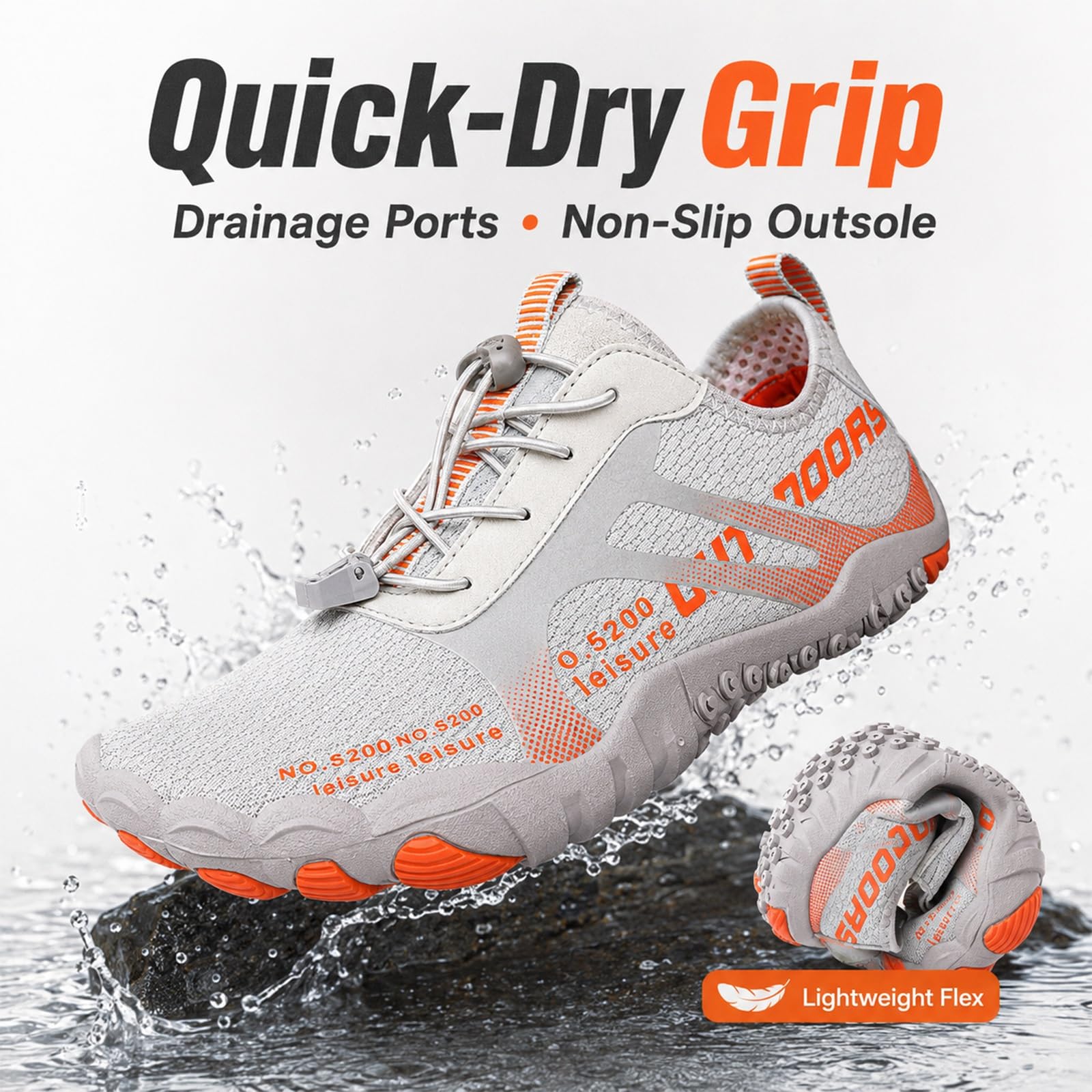 Erdungsschuhe mit Kupfer for Damen und Herren, Wasserschuhe mit breiter