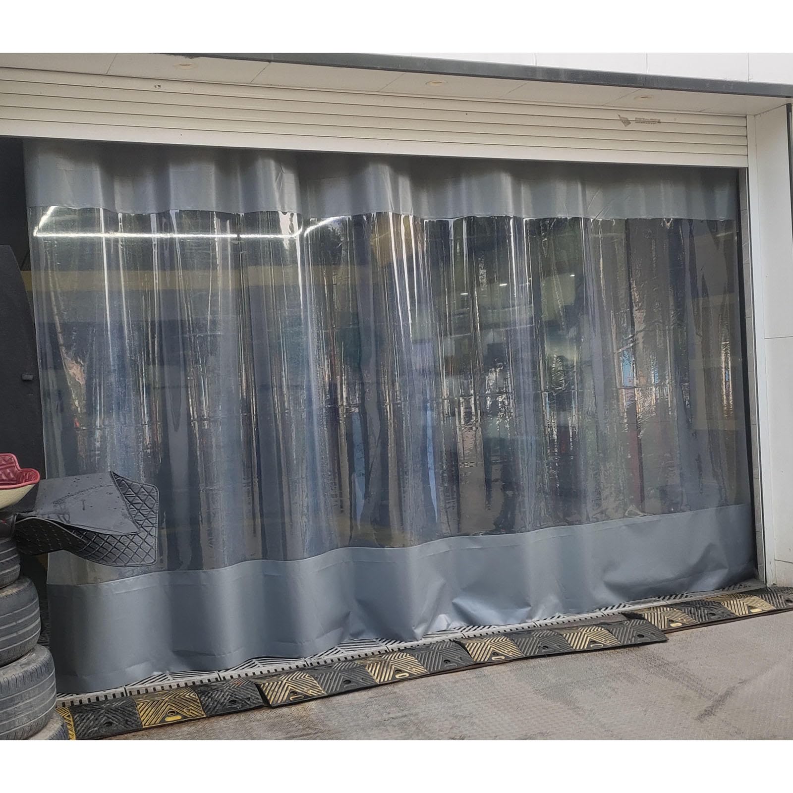 Sonakia Transparent Tarpaulin Side Panels, Outdoor Tarp Curtains, Waterproof Tarpaulin Cover for Pergola Gazebo Patio, 0.3mm Clear Pvc Tarpaulin Rain Curtains,WxH-1.6x2.3m/5.2 * 7.5ft