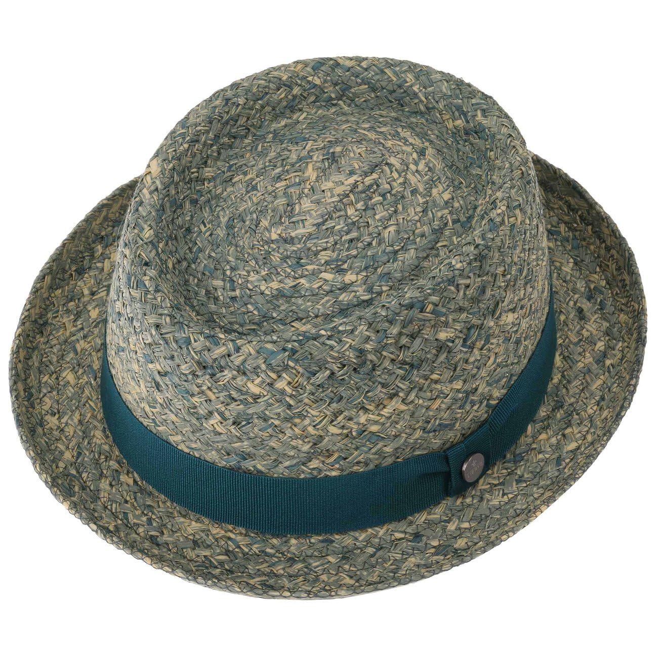 LIERYS Burney Porkpie Strohhut Ripsband Made in Italy Herren