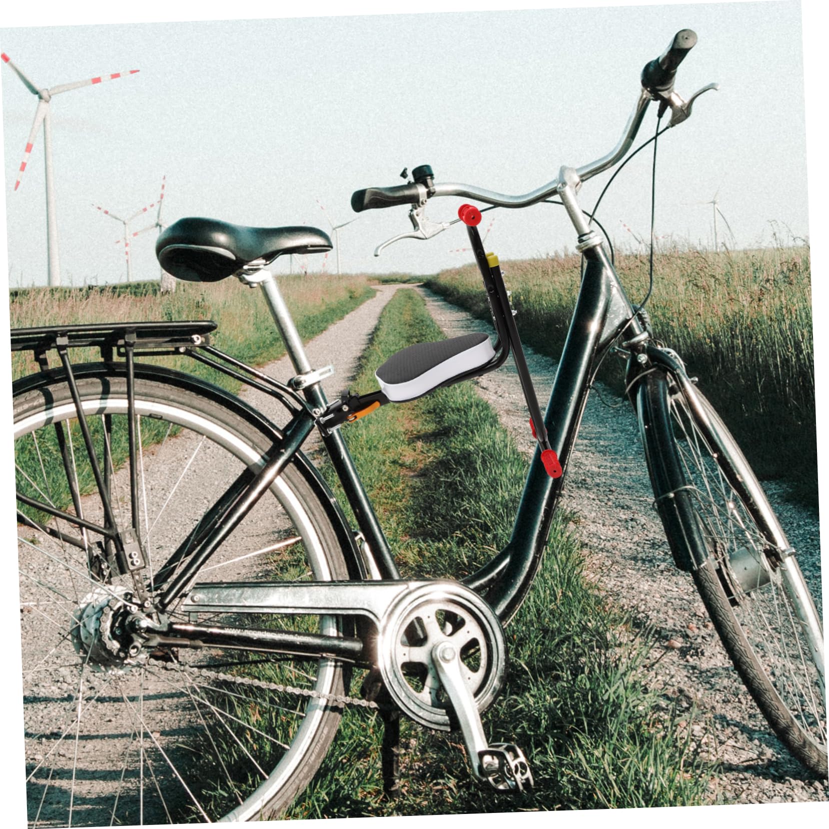 SOIMISS para de Bicicleta para Delantero eléctrico para Frente Ergonómico pequeño montado prepuesto de Seguridad prepuesto Negro