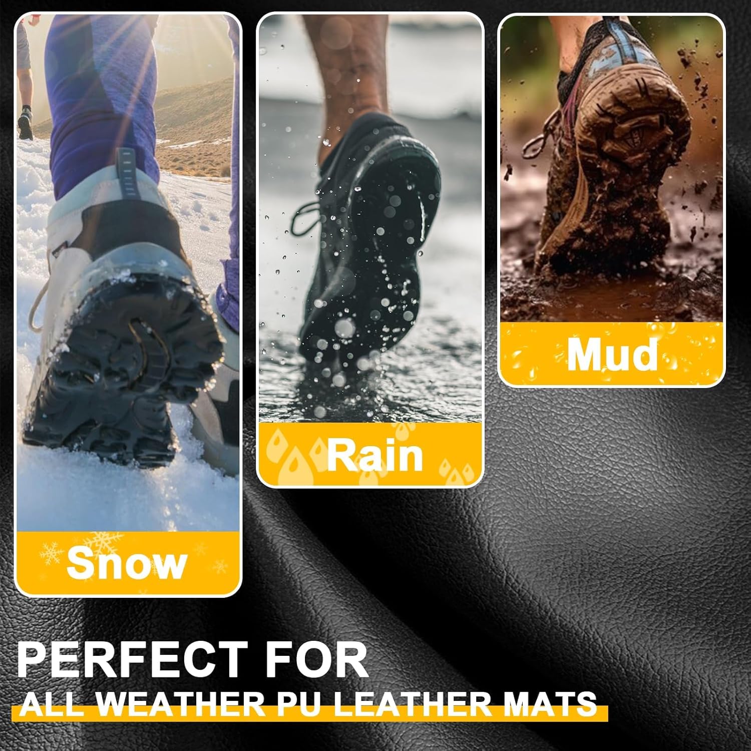 2010-2023 GX460 Cargo Liner & Backrest Mat Fit for Lexus GX460 - PU Leather Trunk Mat and 2nd & 3rd Back Seat Cover Protector - All Weather Protection Cargo Mats and Backrest Mat GX460 Accessories - Image 7