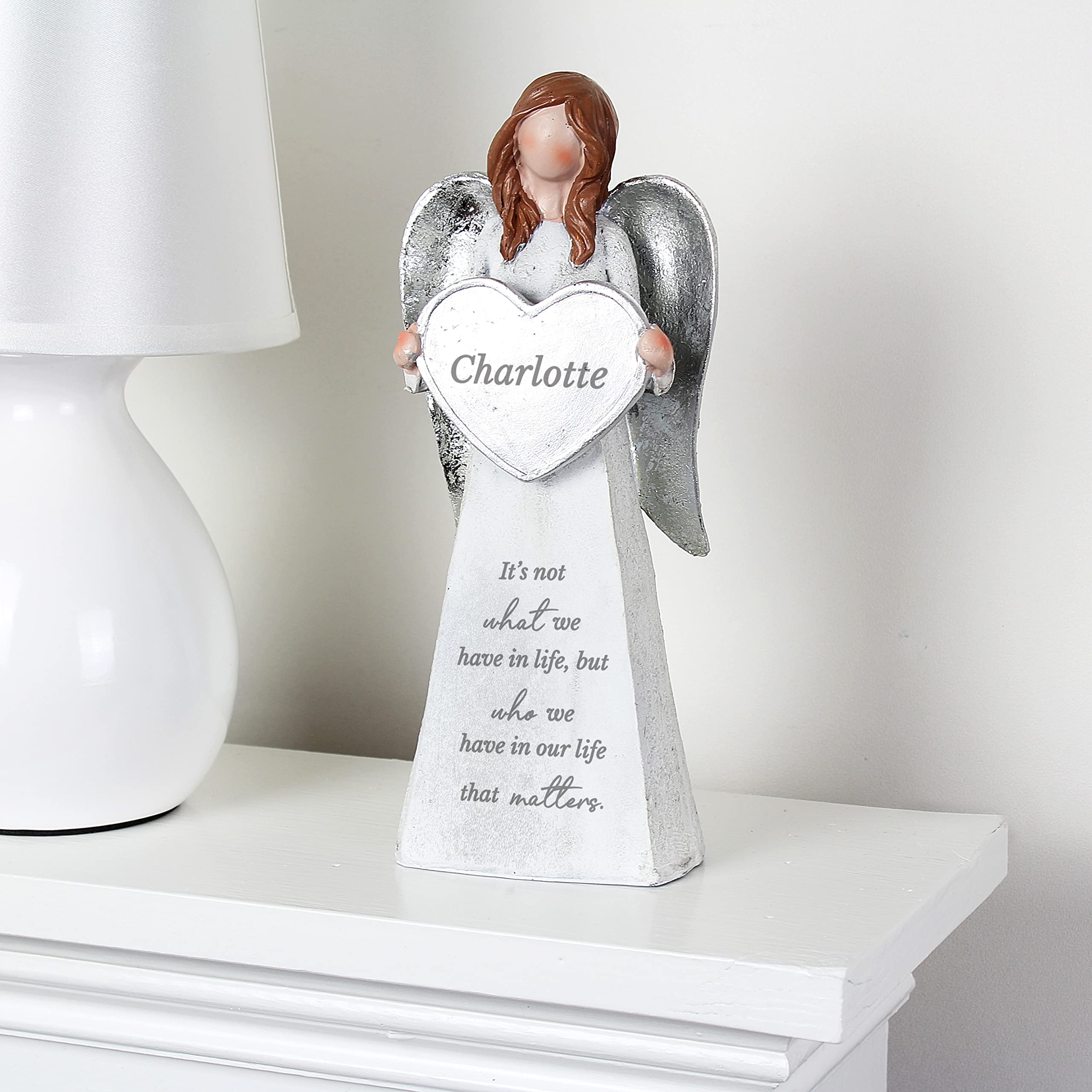 Custom Personalised Guardian Angel Resin Ornament with Custom Message - Great for Communion, Confirmation, Baptism, Memorials