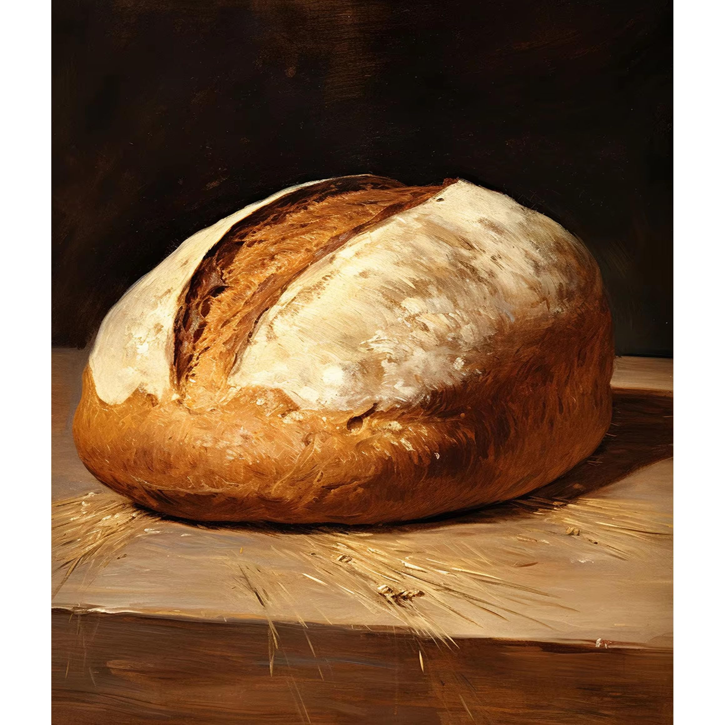 awtrhfc Vintage Art Fermentation Bread Cheese Still Life Posters Prints Canvas Painting Wall Art Picture Kitchen Home Decor(30x40cm(12x16in)/No frame)
