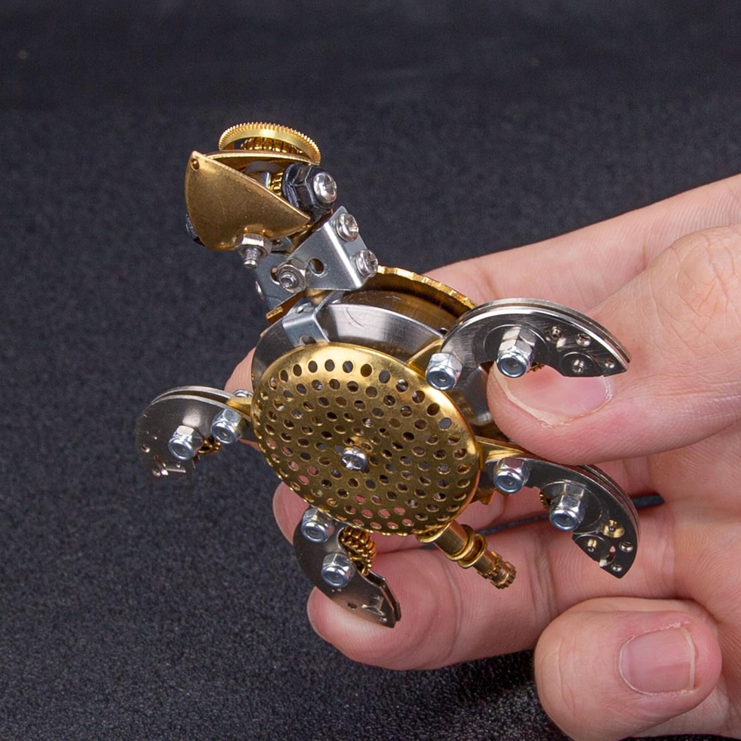 LUV 3D Metal Puzzle, Mechanical Turtle Model, Punk 3D Puzzle, DIY Assembly Creative Gift for Adults, Home Decor Marine Organism Kit, 3440I10U4O