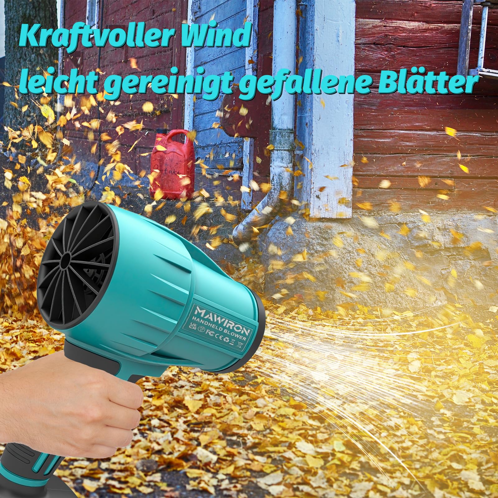 Turbo Soplador de batería con batería de 5500 mAh, 480 km/h, quitanieves, 50000 rpm, soplador de polvo eléctrico, soplador de aire para soplar hojas, nieve, polvo, fuerza de soplado