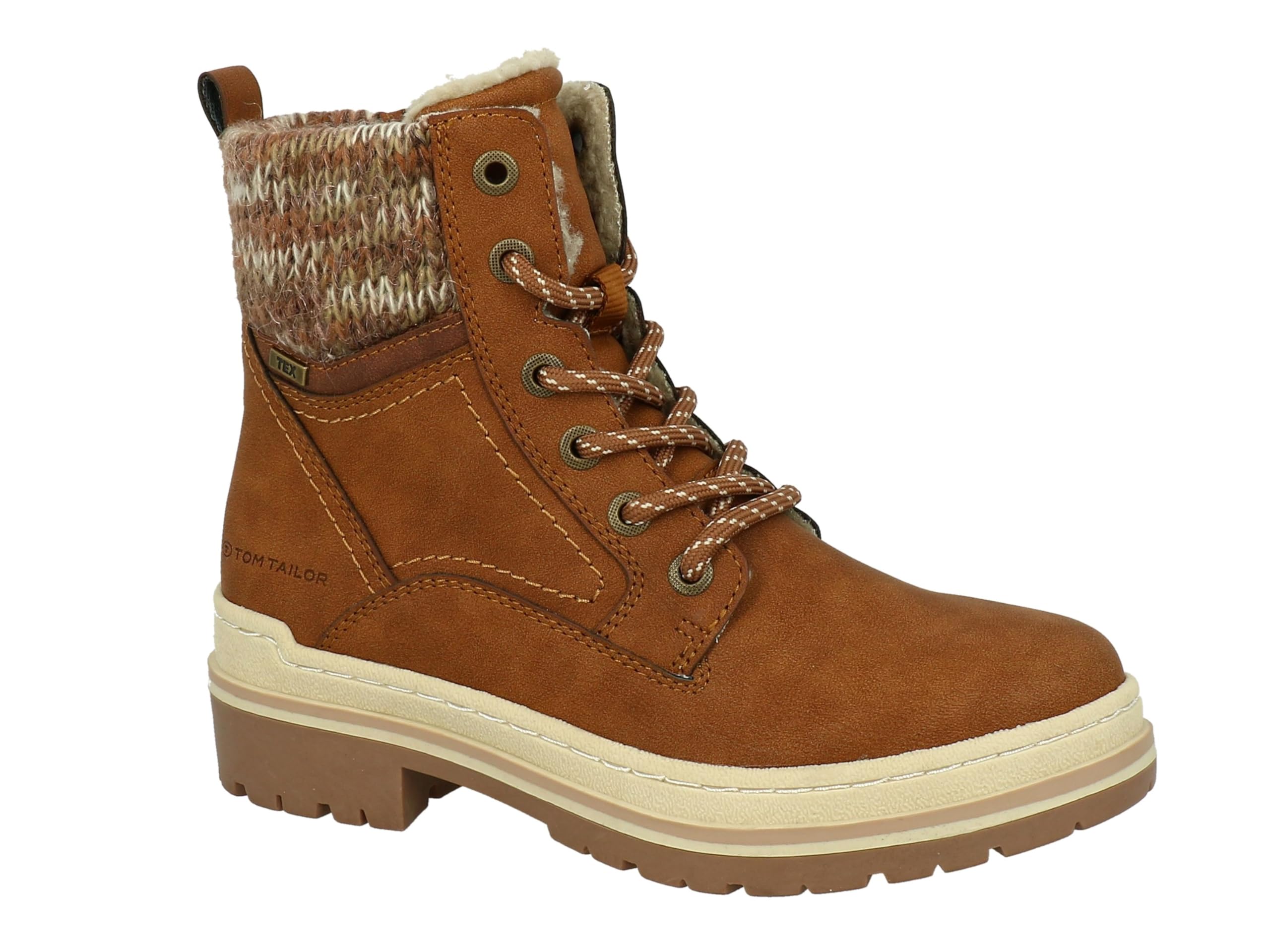 TOM TAILOR Women's 4291904 Half Length Boots, Cognac, 5 UK