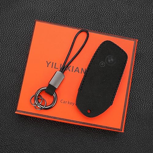 Miniatura 6 de KINIVA Funda de cuero para llavero de automóvil compatible con BMW i7 X5 X7 xi7 Series 2023, llavero para llavero remoto BMW