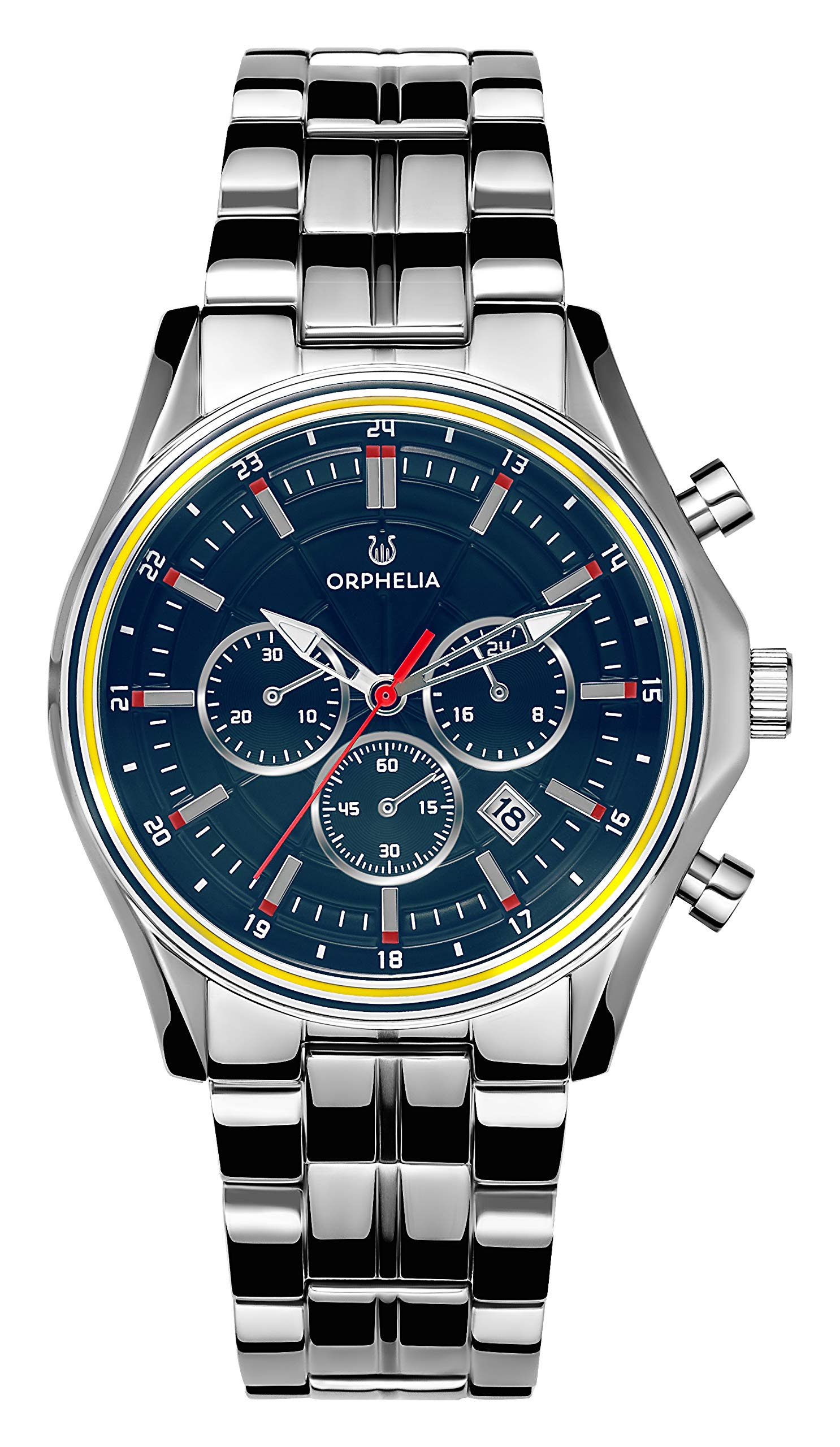 OrpheliaOblivion Men's Chronograph Watch with Stainless Steel Strap