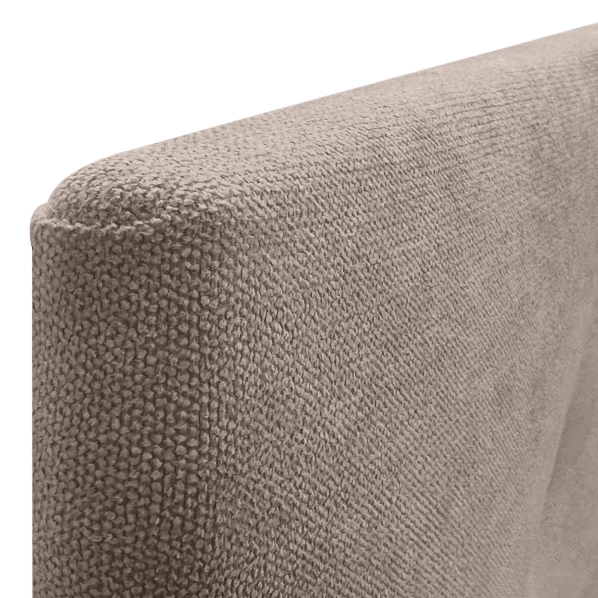 DHOME Cabecero Tapizado Capitoné Suelo 2 hileras Amplio de Tela Aqualine para Cama Matrimonio Cabezal Dormitorio (Tierra, 210cm Dual)
