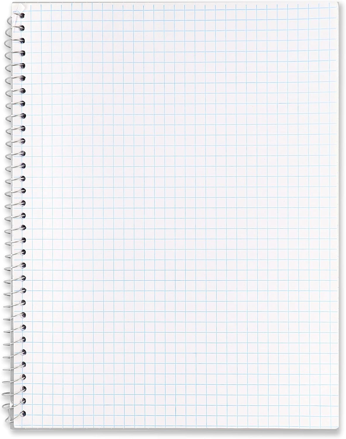 Emraw Quad Ruled Notebook Spiral with White Paper - Set Includes: Blue, Black, Yellow, & Green Covers (12 Pack)