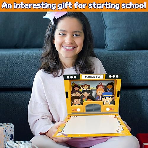 Miniatura 2 de Tarjetas postales de bienvenida 4D desplegables con luces, suministros de regreso a clases, regalos para la escuela, regalo para el primer día de