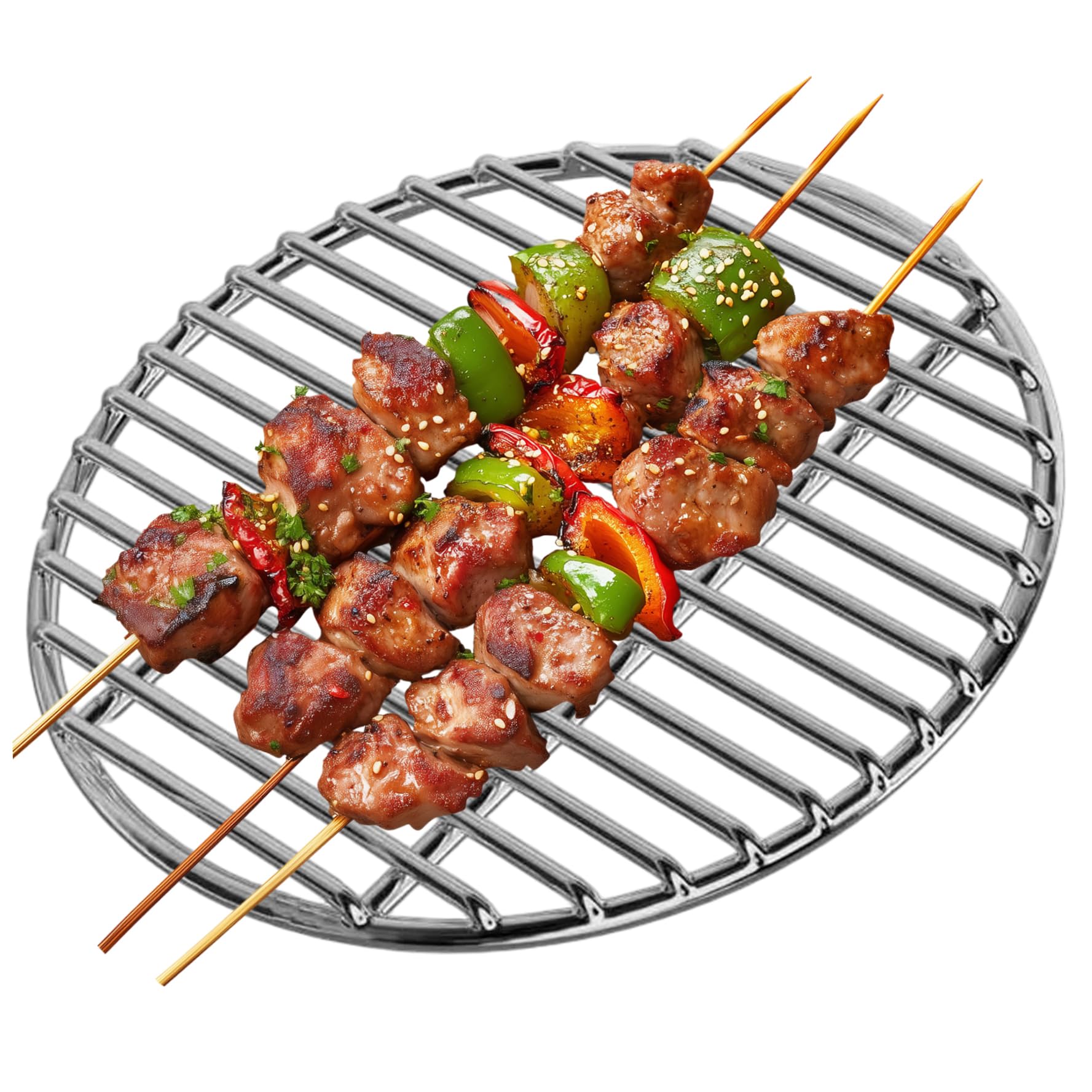 Grille gril ronde 13 pouces en inox pour vos pique-niques et camping en plein air