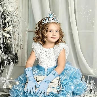 Orgrimmar Princess Dress Up Set Accessories Presents for Kids Girls | Children Princess Tiaras Set Crown Wand Gloves Necklace Earrings