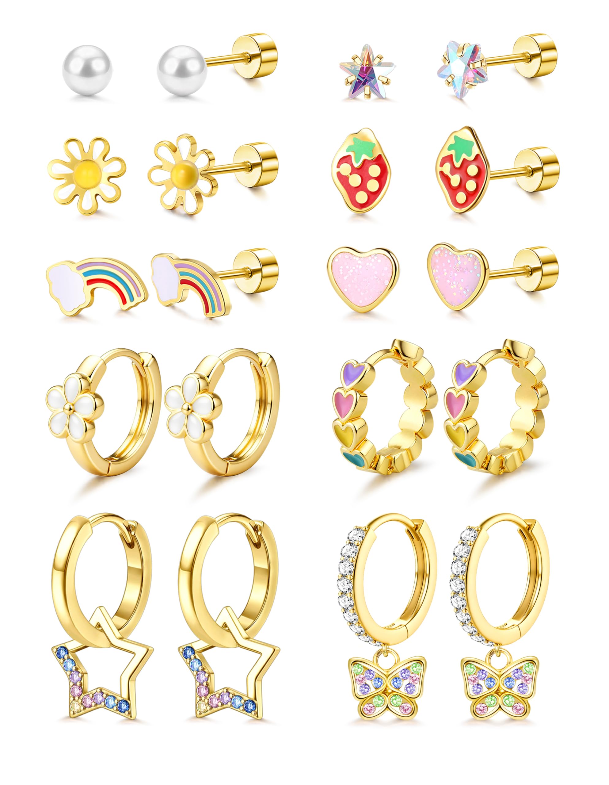 LOLIAS Hypoallergenic Earrings for Girls