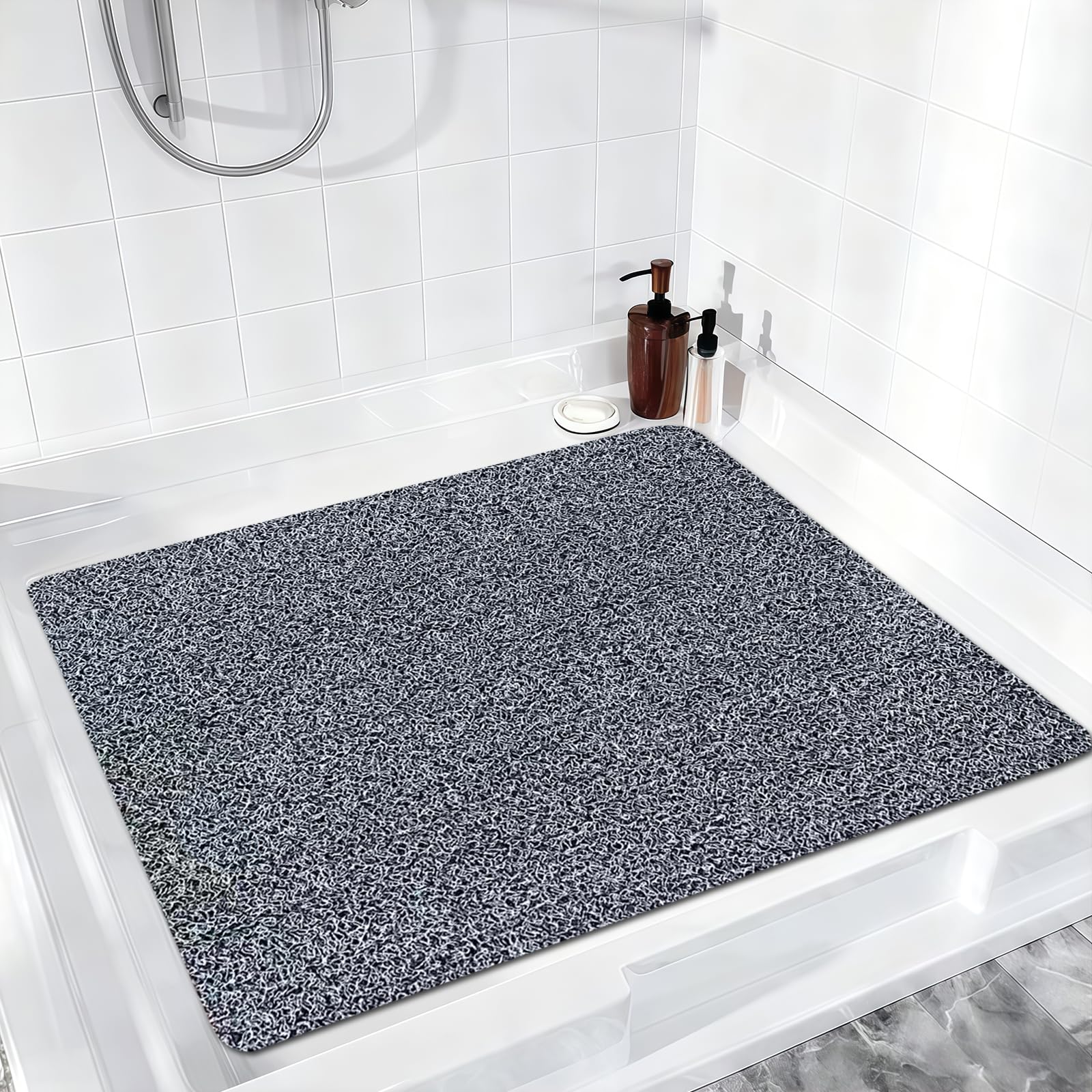 Duschmatte rutschfest, Weich Komfort Sicherheits Badewannenmatte, Antibakterielle Badematte mit Ablauflöchern, Antirutschmatte Dusche für Badewanne