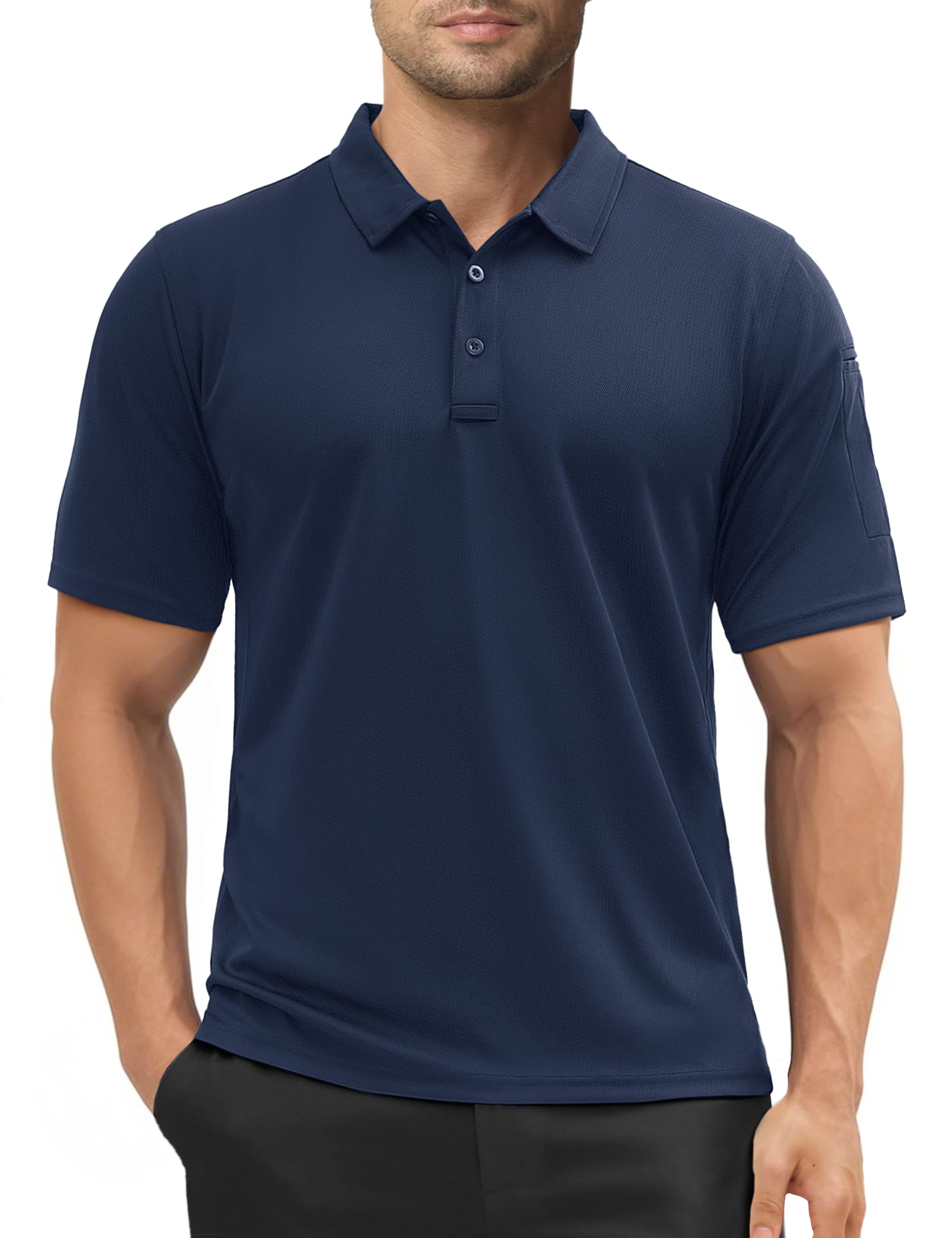 MAGCOMSENMen's Breathable Quick Dry Golf Polo Shirt Summer Outdoor Lightweight Short Sleeved Shirts