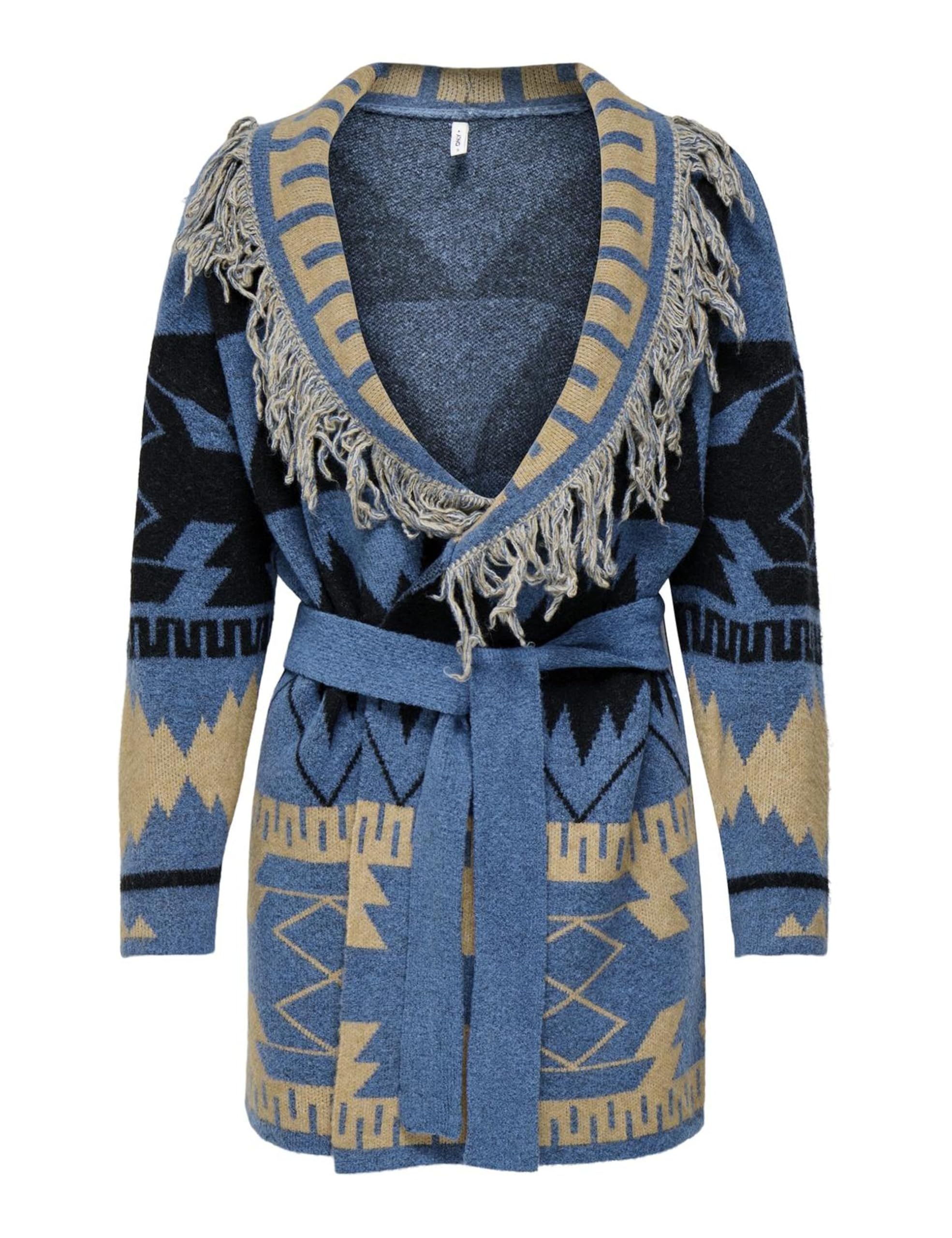 ONLY Onlmichigan LS Fringe Tie Cardigan Knt Onlmichigan LS Fringe Tie Cardigan Knt Donna (Pacco da 1)