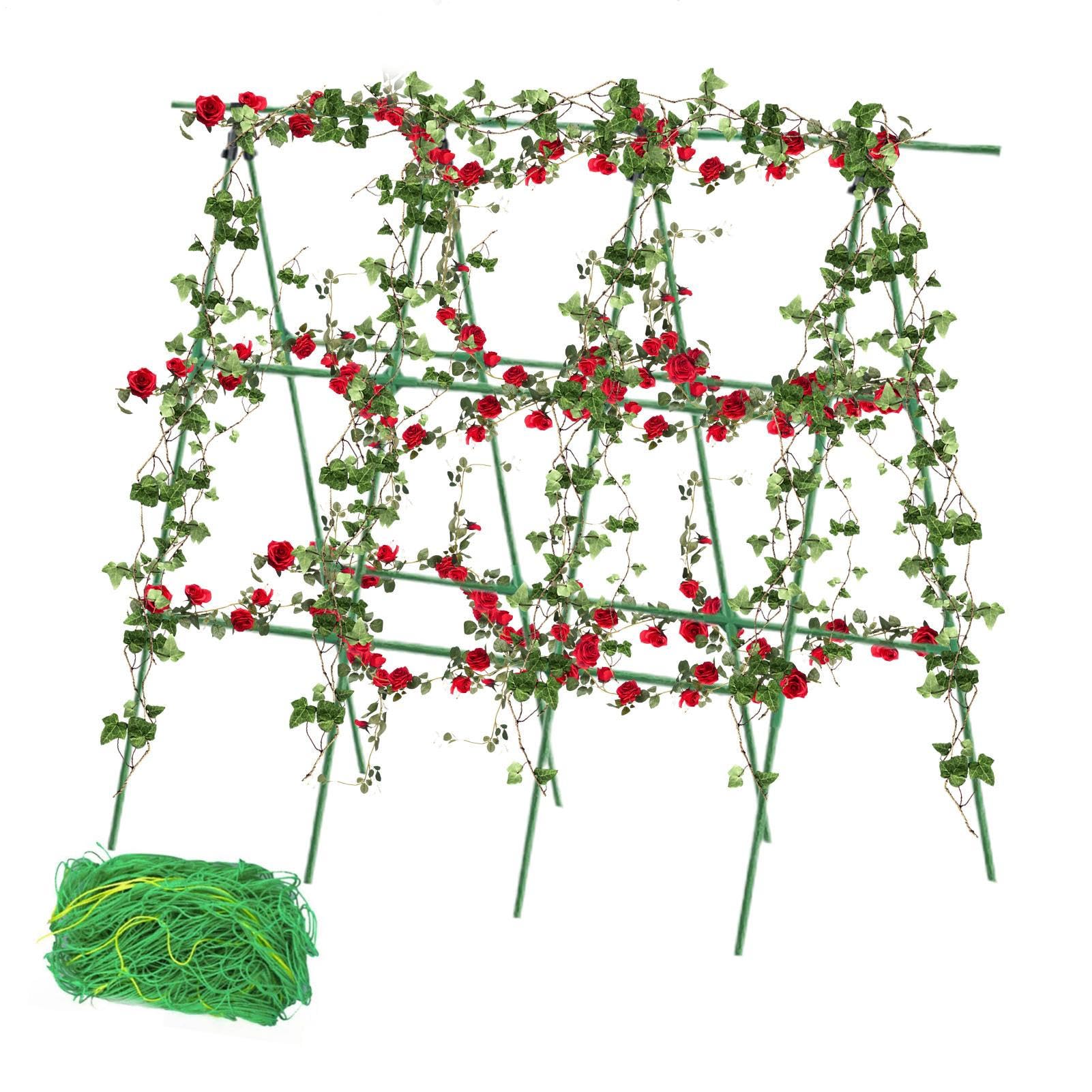 Treillis de – Cage de support pour | Treillis à cadre en A | Structure robuste de 122 cm pour le jardinage surélevé, piquets amovibles pour fruits de vigne, courgettes, courges