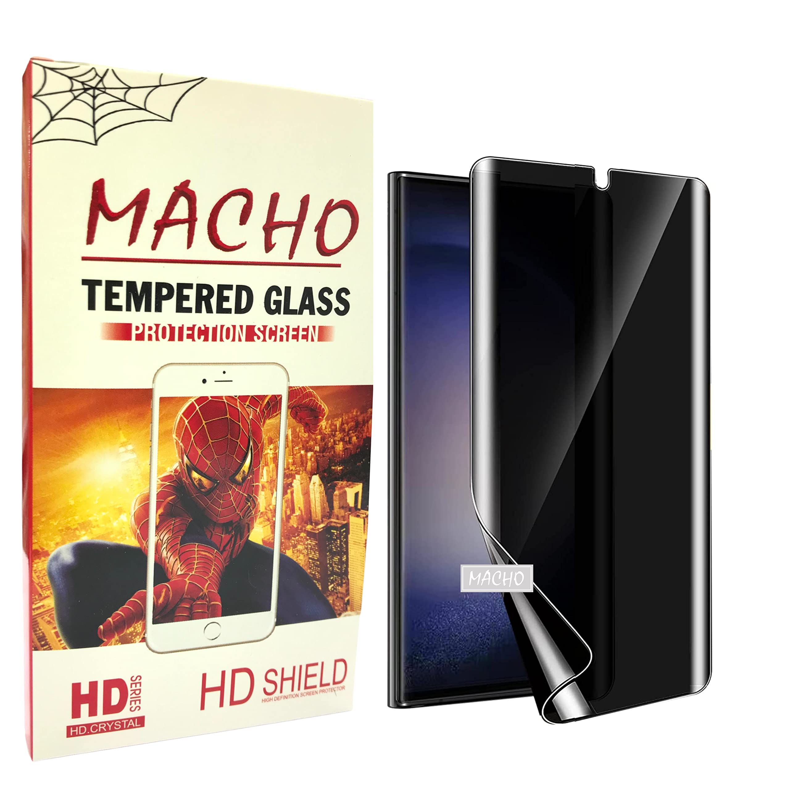 Macho Privacy Membrane Screen Guard for Samsung Galaxy S22 Ultra 5G / S23 Ultra 5G Unbreakable Screen Protector Edge to Edge Full Screen Coverage with Easy Installation Kit (B0BWNGVLMK) Amazon Price History, Amazon Price Tracker